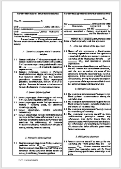 Praktikos sutartis lietuvių ir anglų kalbomis